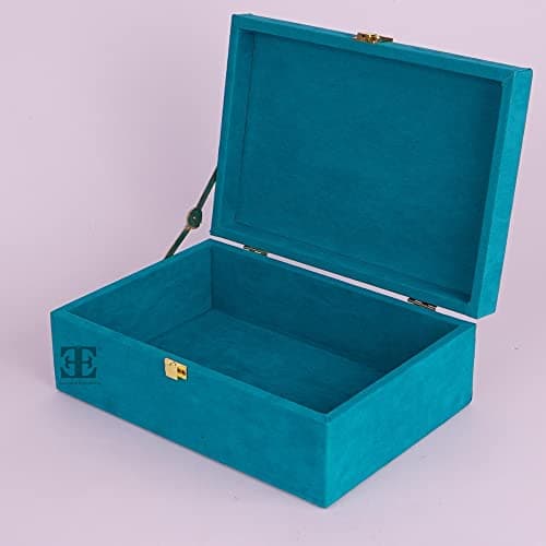 Each and Everything Luxury Classic Ornament Decorative Velvet Suede Trunk box for Gifting and Storage (Brown) | jewelry box | knick/knack | meant for alignment 2