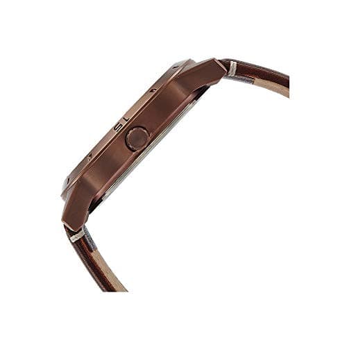 TIMEX Analog Watch for Man with Brown Round Dial & Brown Leather Strap Band Water Resistant Men's Wrist Watches - TW000U914 3