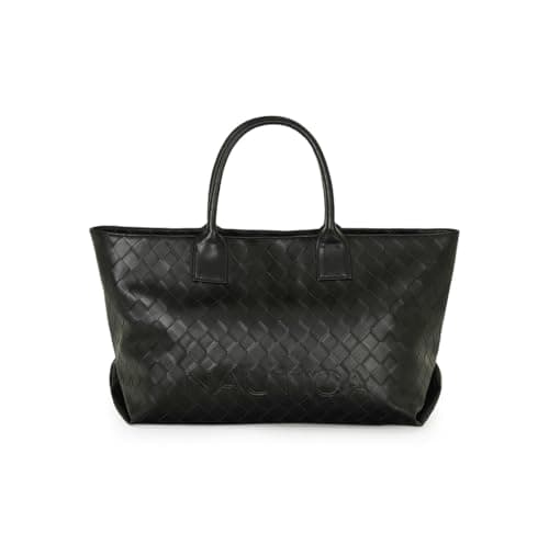 Nautica Women's Large Tote Bag | Durable PU with Quilted Design & Padded Grab Handles Ladies Shoulder Bag | Premium Spacious Handbag with Magnetic Closure for Girls | Black