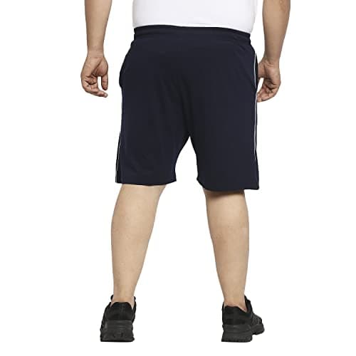 VAISHVIK Mens Plus Size Half Pant 10xl 60 62 Online India Elastic Draw Cord nada Navy 3