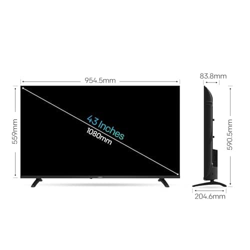 Philips 108 cm (43 inches) 6100 Series Frameless Full HD Smart LED Google TV 43PFT6130/94 6