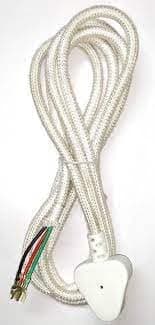 Flysmart Iron Cable AC 250 | Steam Generator | Electric Iron | Power Cable Plug 3 Core Mains Cord Lead 1.5 metre (White) (2)
