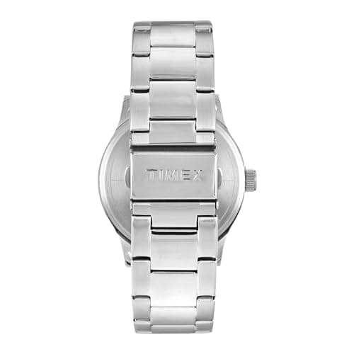 TIMEX Analog Watch for Man with White Round Dial & Silver Stainless Steel Bracelet Band Water Resistant Men's Wrist Watches - TWEG19609 6