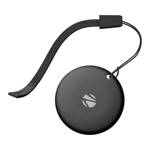 Zebronics Smart Finder Tag (Android Only), Google Find Hub Compatible, Ring to Find, Lost Mode & Real Time Item Tracking, Quick Setup, 1 Year Battery Backup, Lanyard Included (Loshall Tag, Black)