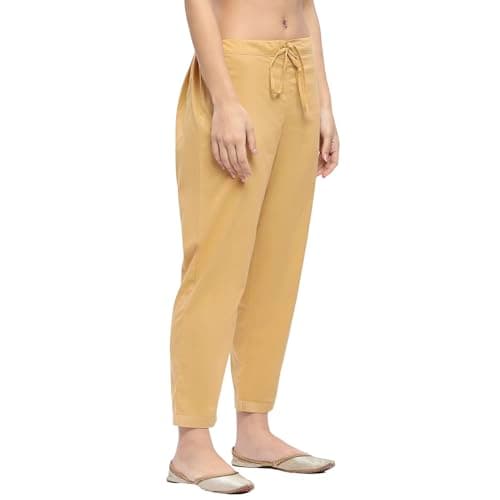 Biba Women Gold Polyester Straight Palazzo_4XL 4