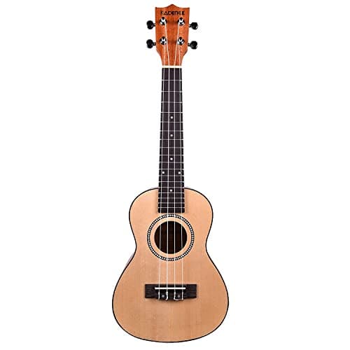 Kadence UKC01 Concert 23" Acoustic Ukulele | Spruce Wood | Comes with Bag | Includes Learning Course | Natural 3