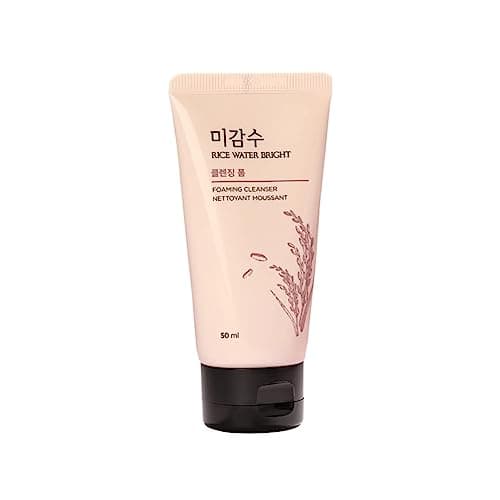 The Face Shop Rice Water Bright Foaming Face Wash 50ml, Face Wash for Glowing Skin, Cleanser for Uneven Skin Tone, Korean Skin Care Products, Face Wash For Oily skin 2