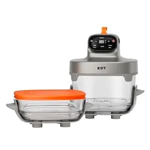 EDT Luma ZERO COATING PureGlass™ Air Fryer Oven | 2.5L + 4.5L Dual Bowl | NutriRetain™ | 7-in-1 Multi Function | 100% Toxin Free No Ceramic, PFAS, PTFE, PFOA | 1500W (Grey Matter, 4.5L + 2.5L)