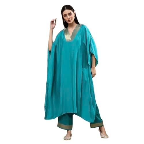 Biba Women Teal Blue Dyed Co-ord Set_38