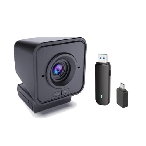 Project Telecom Marconi | Wireless HD 1080p Webcam | 2MP | USB | PC | Laptop | Streaming | Built in Mic | Video Conference Calling | Webinars | Gaming | Compatible with Ecamm Live 2