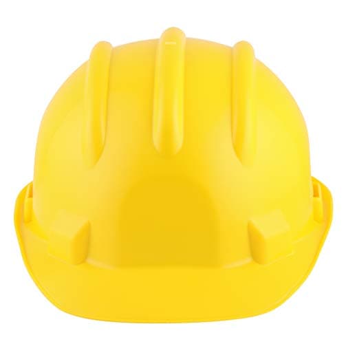 KARAM PN521 Safety Helmet for Men Construction Helmet | Ratchet Type Adjustment with Adjustable Chin Strap | Work Helmet with Side Slot for Attachment | is:2925:1984 Certified | Yellow 3