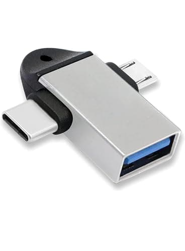 TOXXON 2 in 1 OTG Converter USB 3.0 to Micro USB and Type C Adapter for Android Devices