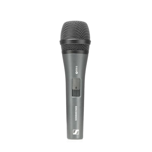 Sennheiser E835‑S Dynamic Cardioid Vocal Stage Microphone | On/Off Switch | Excellent Feedback Rejection | Rugged Metal Construction | Ideal for Live Performances, Presentations & Studio Recording