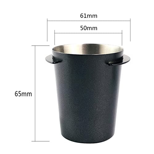 VMS India Utility Coffee Dosing Cup Sniffing Mug Fit for 51mm Espresso Machine Black 2