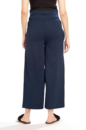 AV2 Women's Cotton Lycra Stretchable Relaxed Fit Maternity Pants | Maternity Yoga Pants | Maternity Trousers Navy X-Large 5556 2