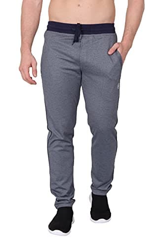 Big Button Men’s Textured Cotton Knit Regular Fit Track Pants with Zipper Pockets | Casual & Athletic Wear Denim