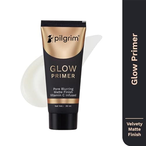 Pilgrim Glow Primer Lightweight Gel Based Velvety Matte Finish, Blurs Pores, Vit C+E Infused 2