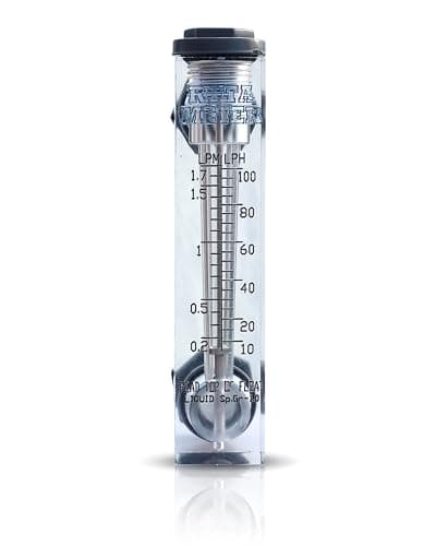IONIX Rotameter 100 LPH Flow Rate 1/2" INCH IN OUT PANEL MOUNT
