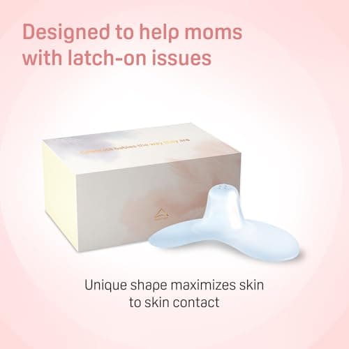 Pigeon Natural Feel Silicone Nipple Shield / Nipple Protector Size M (13–16 mm) | Ultra Soft Butterfly Shape | Helps with Flat & Inverted Nipples | Breastfeeding Support | with Hygienic Storage Case | 3