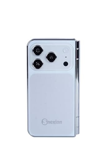 Snexian All-New Rock FOLD MINI Dual Display |Keypad Mobile| with 2.8" and 2.4" Big Display |Flip|Fold|BT Dialer| Voice Changer |Auto Call Recording|Big Battery| FM |Camera| Feature Phone | White 3