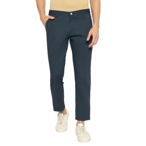 Duke Urban Men Cotton Chinos Trousers (SDT4609_Navy_36)