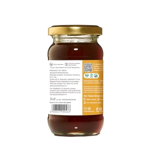 Pure & Sure Organic Honey 250G | 100% Raw & Natural | Organic Certified | Unprocessed & Non-Pasteurized | Rich in Anti-Oxidents & Amino Acids | No Sugar, No Adulterated 3