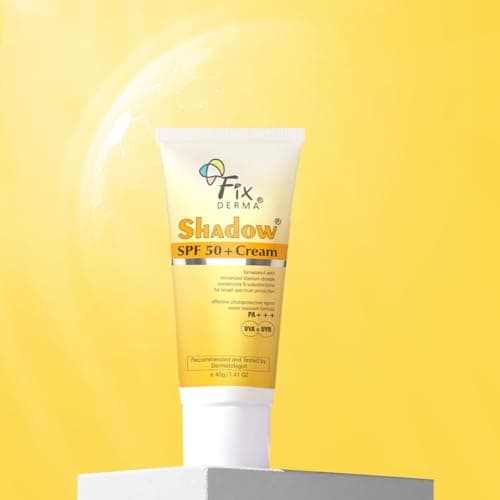 Fixderma Shadow Sunscreen SPF 50+ PA+++ Cream | Sunscreen for Dry Skin | No White Cast | UVA & UVB Protection | For Women & Men | Non Greasy & Water Resistant - 40 gm 2