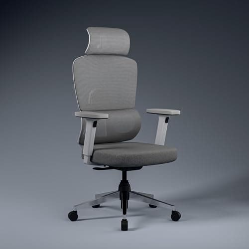 Green Soul Orion | Ergonomic Office Chair for Work with Dual Panel Backrest | Seat Slider | 3D Armrest | Warranty | 3 Years | Grey
