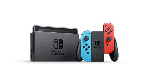 Nintendo Switch Version 2 Online Gaming (1 Year Warranty Included) with Neon Blue and Neon Red Joy-Con 2