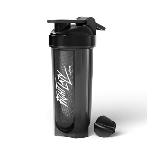 Lifelong Gym Typhoon Shaker Bottle 700ml | BPA Free Protein Shaker Bottle for Gym | Sipper Water Bottle for Adults |100% Leakproof Bottle for Protein, BCAAs, Pre Workout for Men & Women (Black)