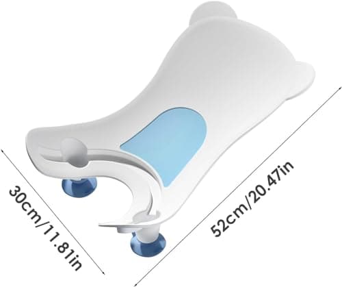 MOPPETS Clean Rinse Baby Hands-Free Buttock Washing Rack, Infant ; Multifunction Anti-Slip Baby Sponging Bather for Use on Counter Sink 0-12 Months (Washer-White) 5