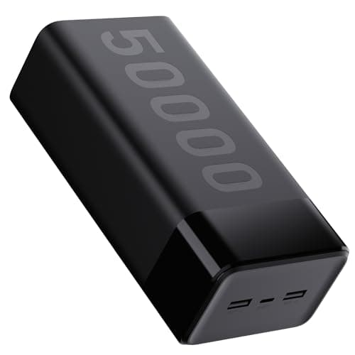 Ambrane 50000mAh Powerbank, 20W Fast Charging, Triple Output (2 USB & 1 Type C), PD, Quick Charge for iPhone, Android & Other Devices, Made in India + USB Type-C Input (Stylo Max 50k, Black)