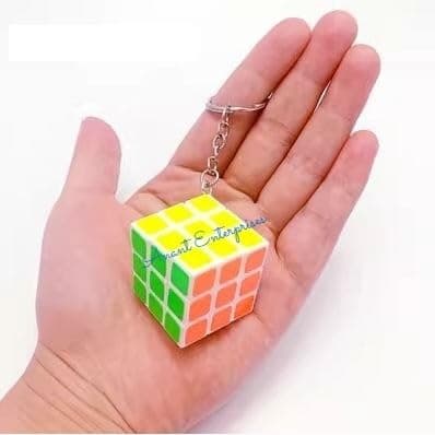 ANANT ENTERPRISES 3 Pcs Mini 3x3 Magic Speed Puzzle Cube Keychain – Keyring Key Chain Toy for Kids & Adults – Return Gifts Bulk, Pinata Filler, Birthday Party Favors, Goody Bag Stuffers (Pack Of 3) 4