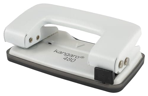 Kangaro Desk Essentials DP-480 2 Hole Heavy Duty Metal Paper Punch | Removable Chip Tray | 12 Sheets Capacity | Office Essentials | Pack of 1 | Color May Vary 3