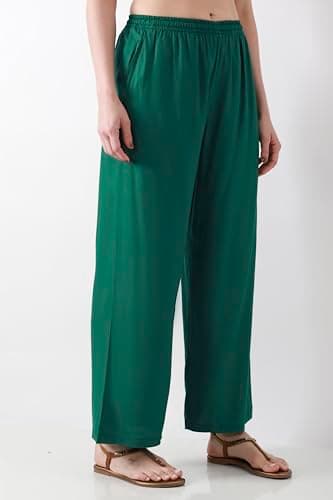 Biba Women Green Straight Palazzos_XXL 4