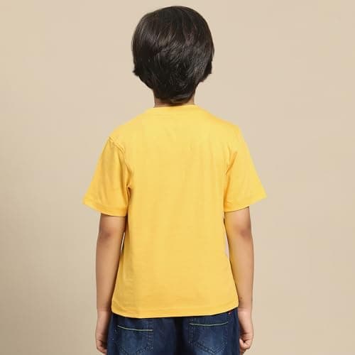 Kidsville Official Sonic Graphic Printed Regular Fit Tshirt for Boys Yellow 2
