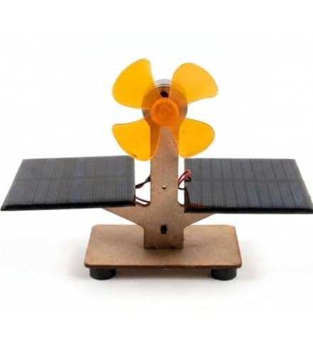 ERH India Solar Panel Windmill Fan Science Project Kit for Kids & Students – Readymade Working Model, STEM Physics Experiment, Renewable Energy Learning Toy
