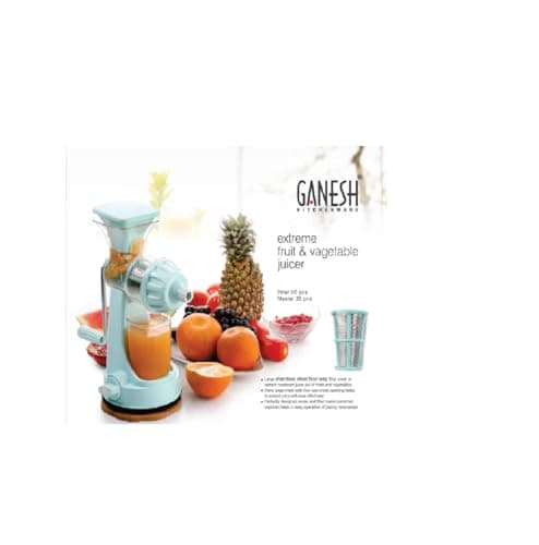 Ganesh Fruit & Vegetable Steel Handle Juicer, Blue 4
