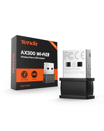 Tenda 300Mbps Wireless USB WiFi Adapter for Desktop/PC, Nano Size WiFi Dongle, Compatible with Windows 7/10/11, Soft-AP, WPA2