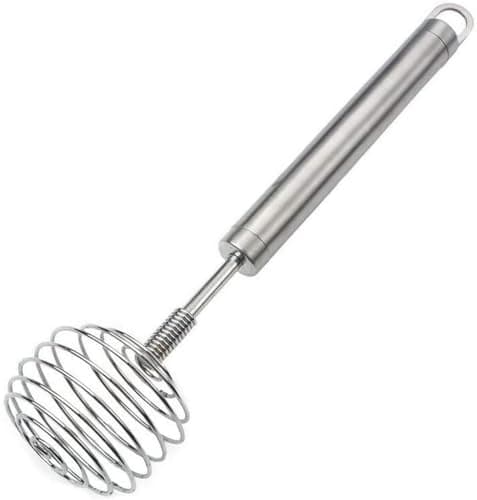 Qelviora Stainless Steel Semi-Automatic Push-Down Whisk Hand Blender