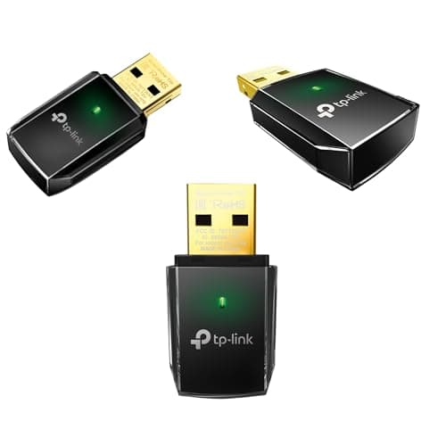 TP-Link Archer T2U AC600 USB 2.0, 433 Mbps WiFi Wi-Fi Speed Wireless Dual Band USB Adapter for PC, Desktop, Laptop and Tablet (Supports Windows XP/7/8/8.1/10/11, Mac OS 10.15 and Earlier, Linux, Black 2