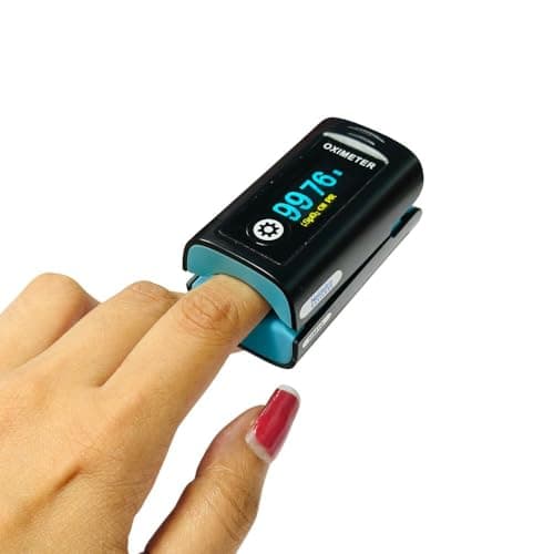 HEIDELCO MEDICORE| HM 10 Fingertip Pulse Oximeter with OLED Display | SpO2 Blood Oxygen Saturation, Pulse Rate & Perfusion Index (PI) Monitor | Audible Alarm, Data Storage | For Adults & Children 2