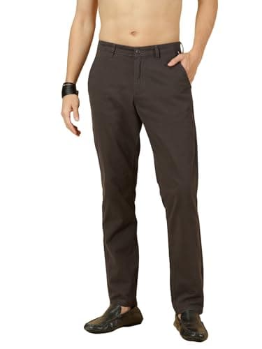 Thomas Scott Men's 100% Cotton Slim Fit Casual Chino Trouser (Grey, 34)