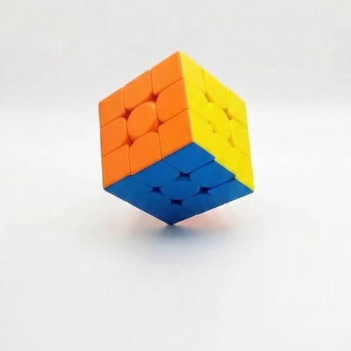 3x3 Speed Cube High Speed Puzzle Toy for Kids & Adults, Smooth Fast Magic Cube Game, Stickerless Multicolor Professional Cube, Brain Teaser Learning Toy (Pack of 1)