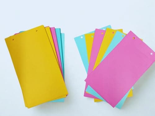 RAJ File Seprator/Divide to Organize, Organize to Succeed/210 GSM Thick/Pre-Punched for Files & Binders/for Office, School & Court Use / A5 Size (23.5x13.5 cm) / Multi-Colour ((Pack of 100))