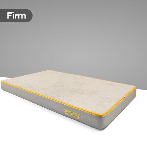 SleepyCat Baby Mattress for Crib & Toddler Bed | High Density Foam with Medium Firm Support | Waterproof Washable Cover | Hypoallergenic & Breathable | 48x24x4 Inch 2