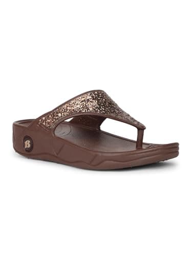 Bata Kafi E Women's Brown Flip Flops - 5 UK (5724014)