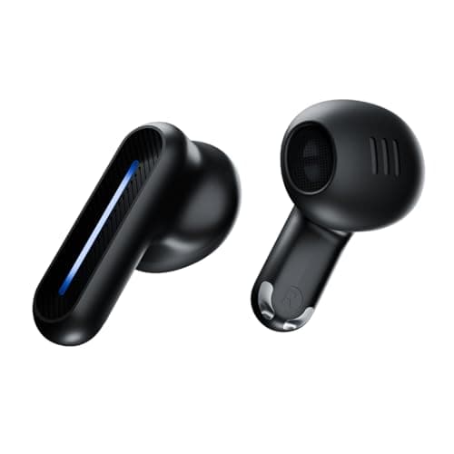 Grooves Delta Spaceship Inspired Low Latency Gaming,True Bluetooth Gaming Dual Mode Headset, Upto 120 HR Playtime 4 Mic ENC and Hybrid Eco Support with 400Mah Battery (Black, True Wireless) 4