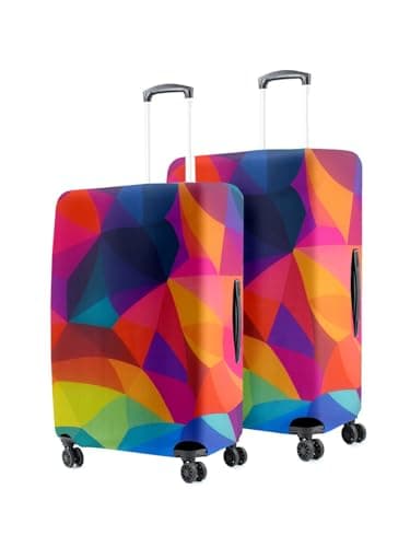 Cortina Polyester Luggage Cover Trolley Travel Covers Washable Dust Proof Anti-Scratch Suitcase Protector, Small-Multicolor 5