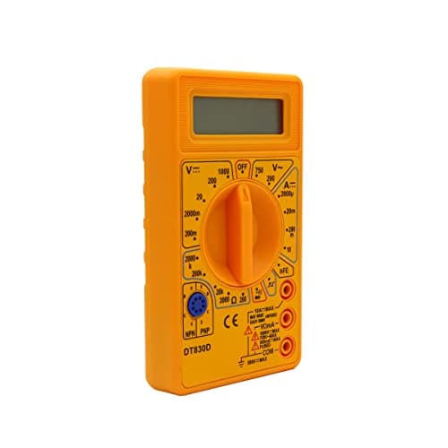 Electronic Spices Small Digital Multimeter, Multipurpose Electric meter Yellow/Red 4